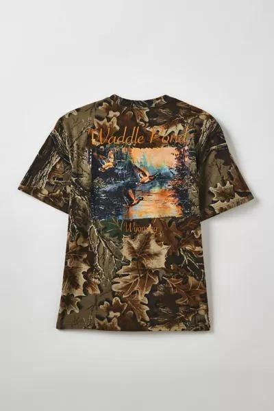 Urban Outfitters Waddle Pond Graphic Camo Allover Print Tee 3