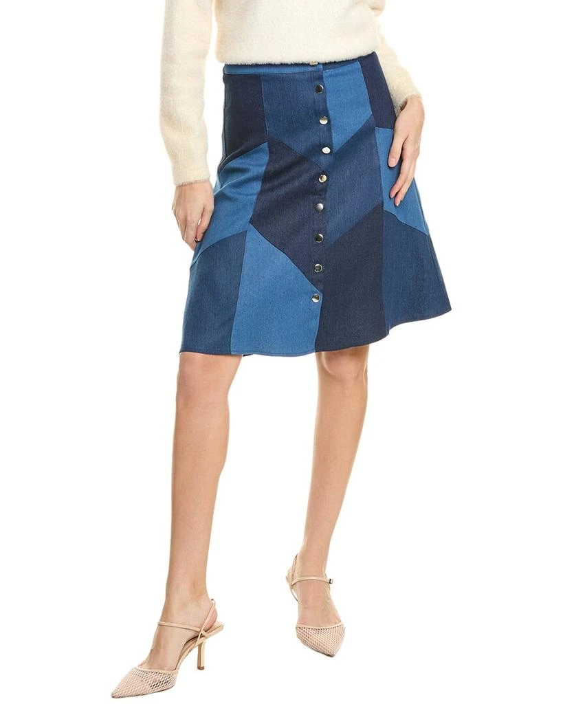Gracia Patchwork Denim Skirt 1