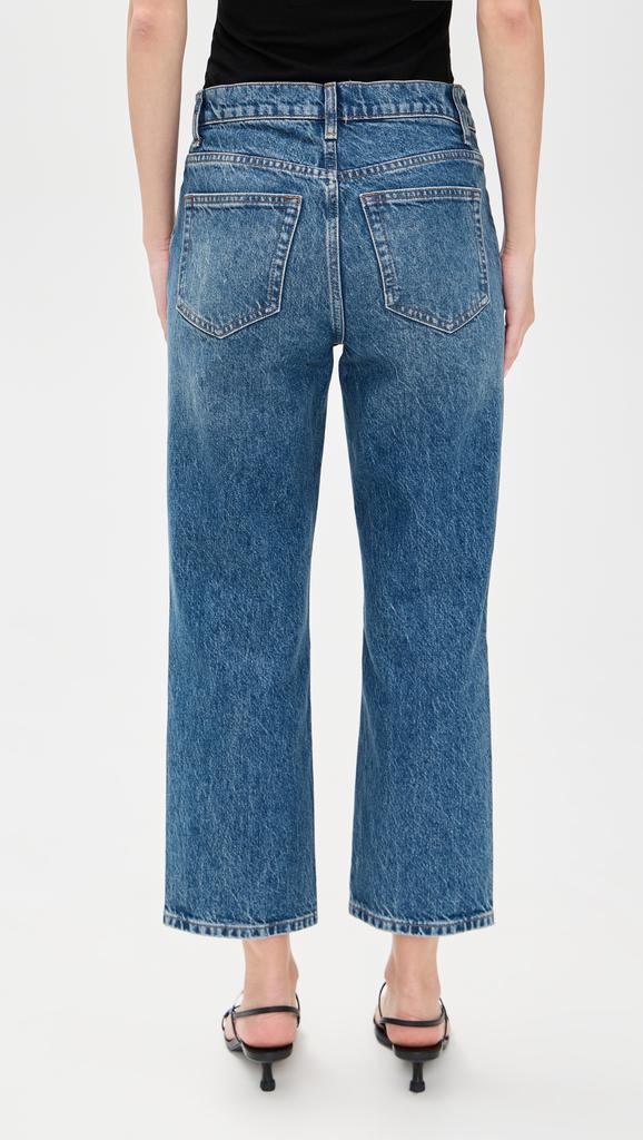 Reformation Arleth Mid Rise Straight Leg Cropped Jeans
