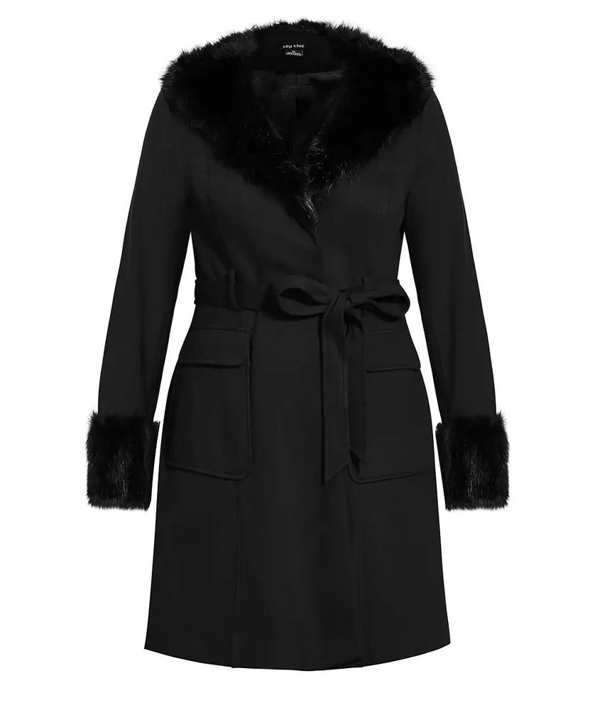 City Chic Women
s Make Me Blush Coat 4