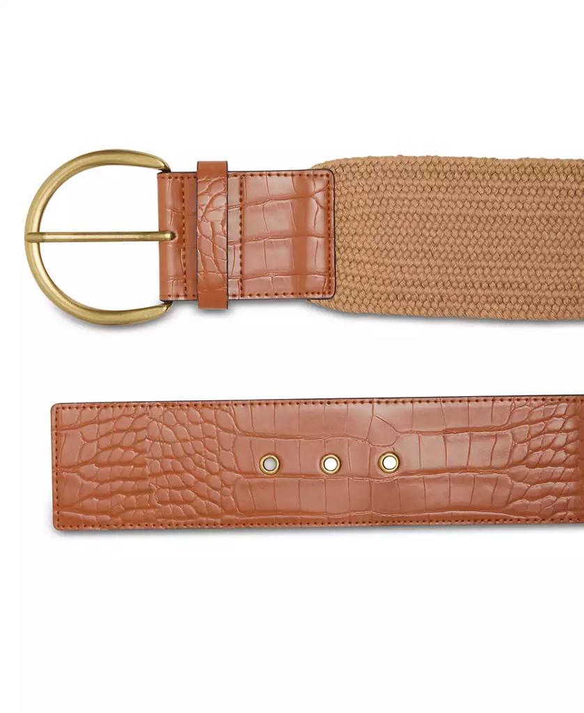 Steve Madden Women's Croc-Embossed Stretch Belt