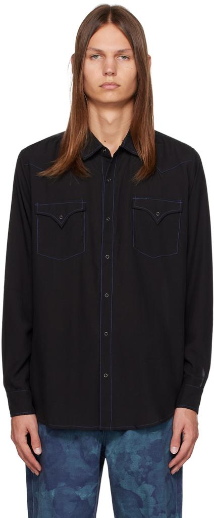 Double Rainbouu Black Contrast Shirt
