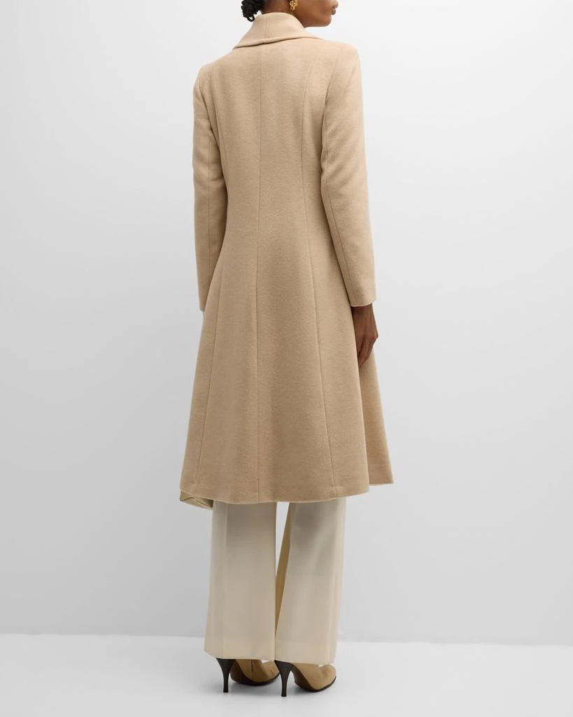 Sofia Cashmere Shawl-Collar Camel Hair Princess Coat 6