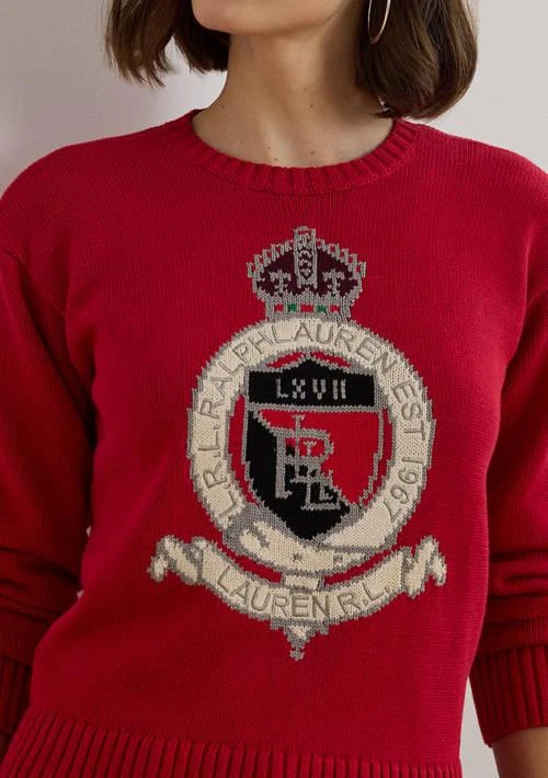 Ralph Lauren Ralph Lauren Intarsia Knit Crest Cotton Sweater 3