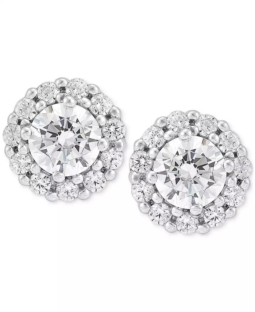 Grown With Love IGI Certified Lab Grown Diamond Halo Stud Earrings (1 ct. t.w.) in 14k White Gold 3