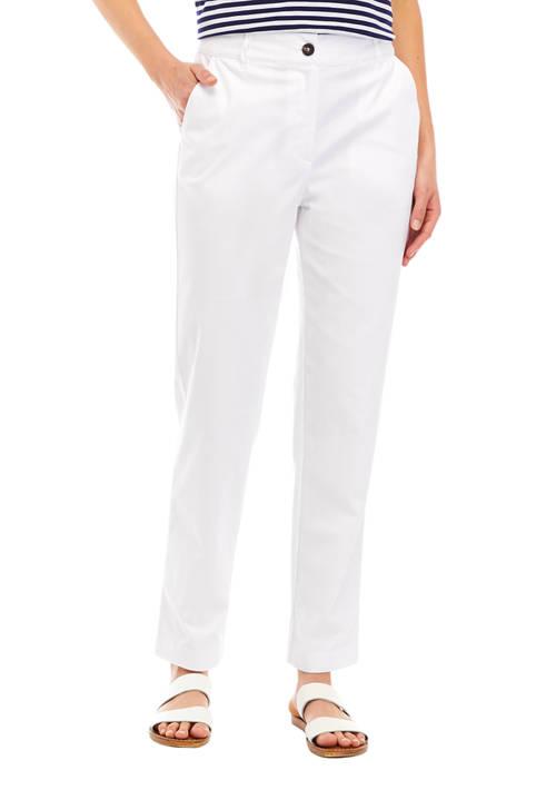 Chaps Womens Solid Twill Pants