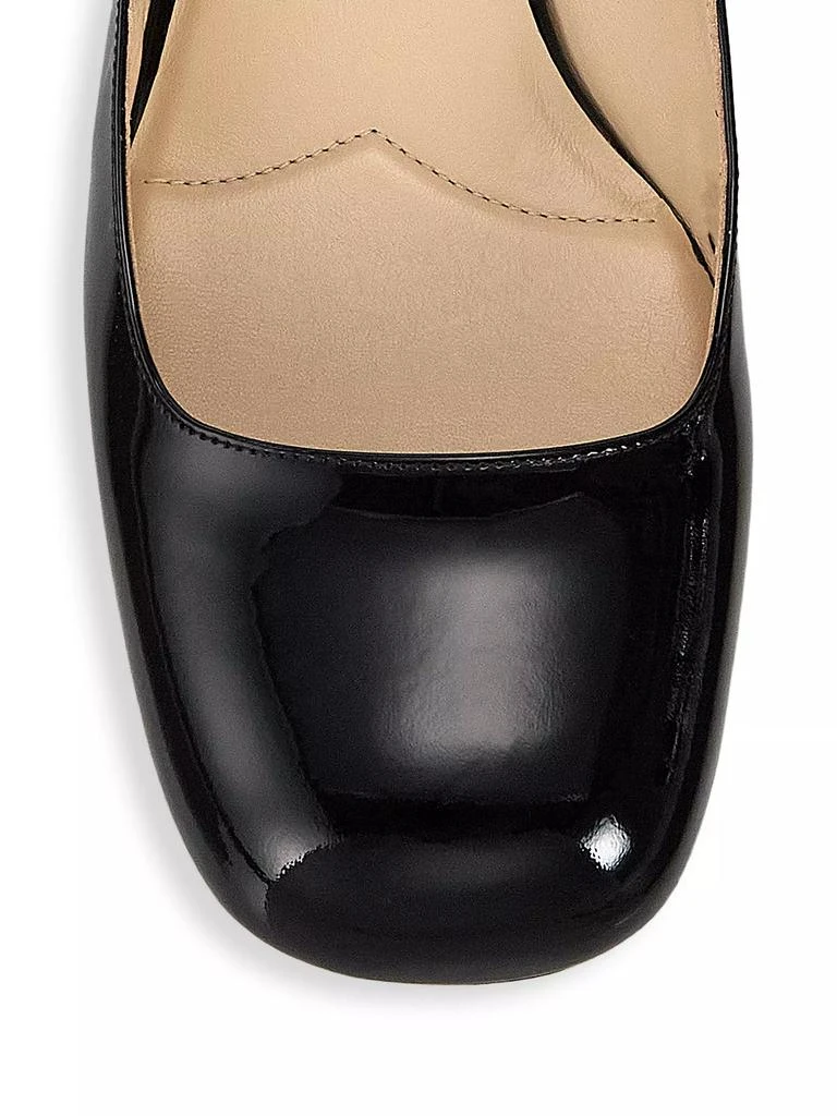 Prada 45MM Leather Block-Heel Slingback Pumps 4