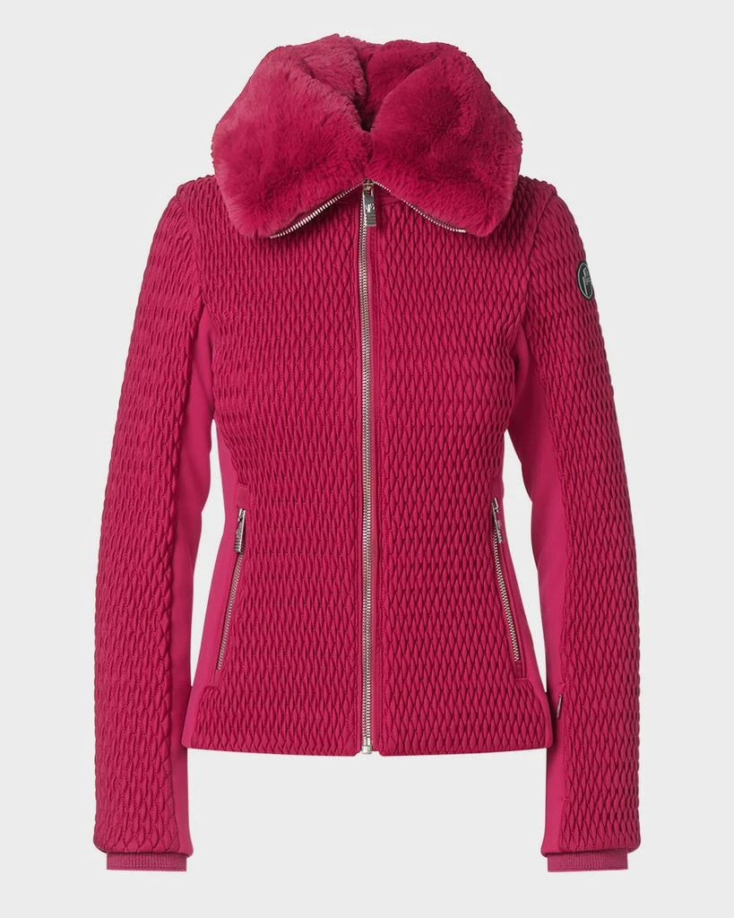 Fusalp Montana Quilted Down Jacket with Faux Fur Collar 2