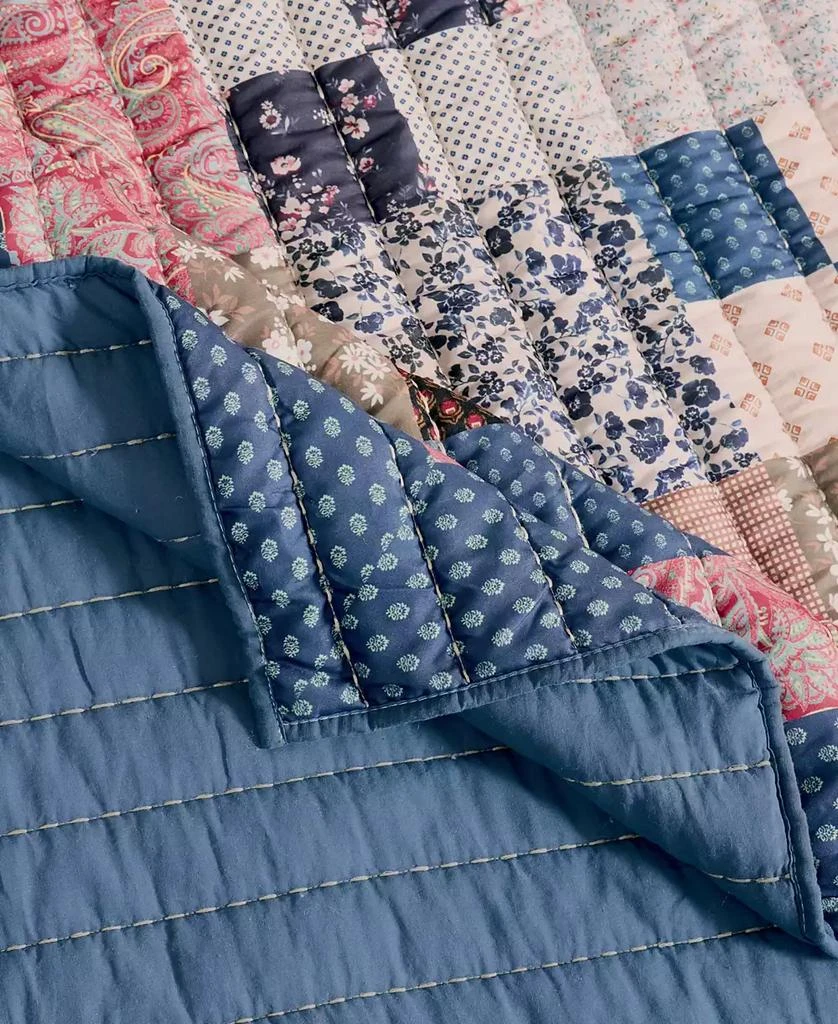 Greenland Home Fashions Shiloh Patchwork Floral Print Cotton Blend Throw, 50" x 60" 4