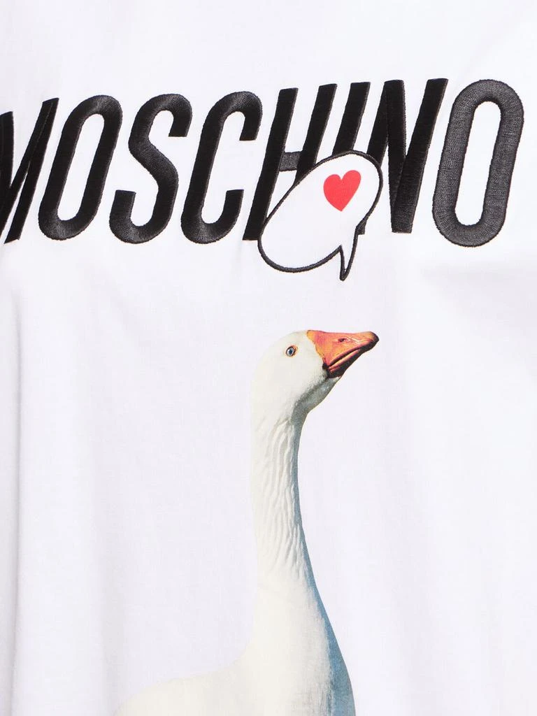 MOSCHINO Logo Printed Cotton Jersey T-shirt 4