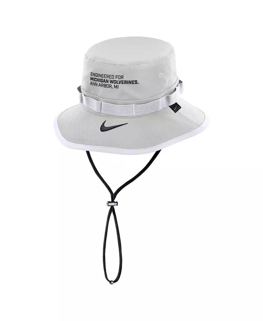 NIKE Men's Gray Michigan Wolverines 2025 Sideline Apex Boonie Bucket Hat 2