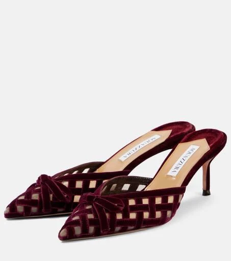 Aquazzura Romance 65 velvet mules 5