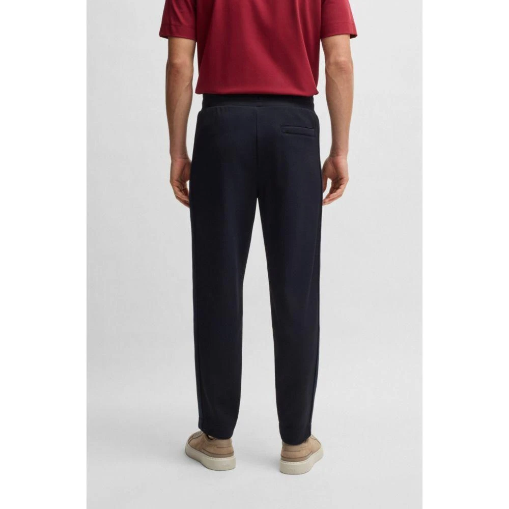Hugo Boss x ASTON MARTIN jersey tracksuit bottoms with perforated leather stripe 4