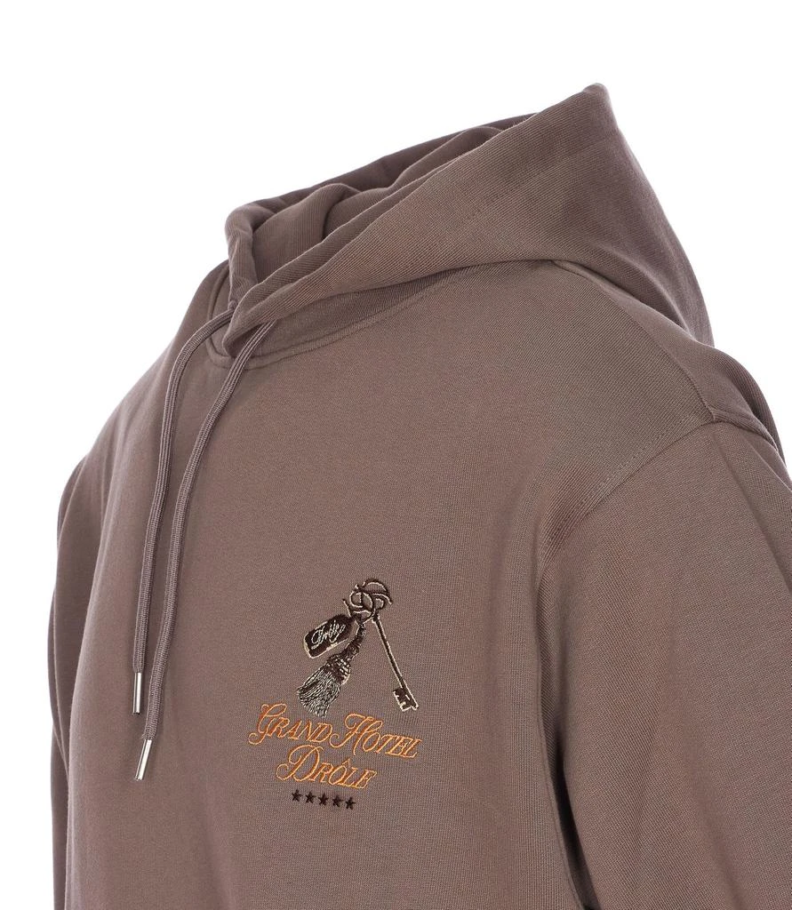 Drôle de Monsieur Drôle de Monsieur Logo Embroidered Drawstring Hoodie 3