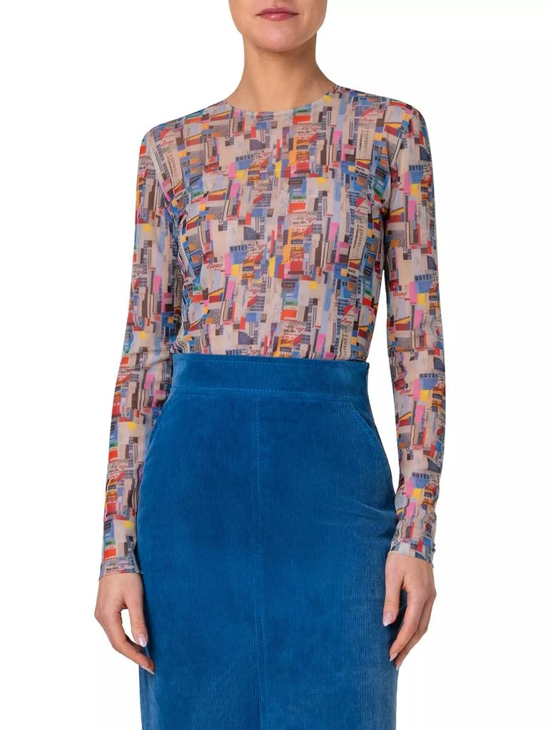 Akris NYC Paper Collage Print Top 3
