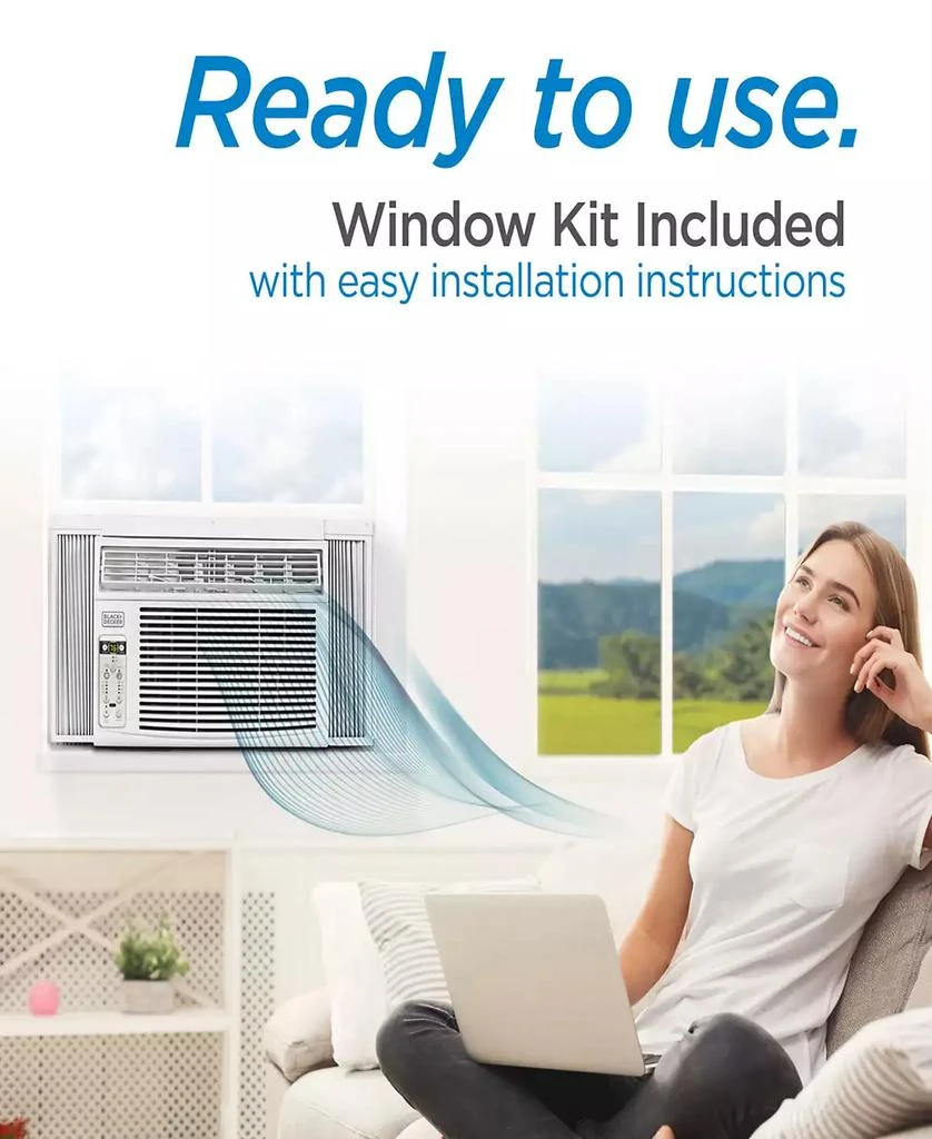 Black & Decker BD12WT6 Window Air Conditioner with Remote Control ,12000 BTU, Cools Up to 550 Square Feet, Energy Efficient, White 5