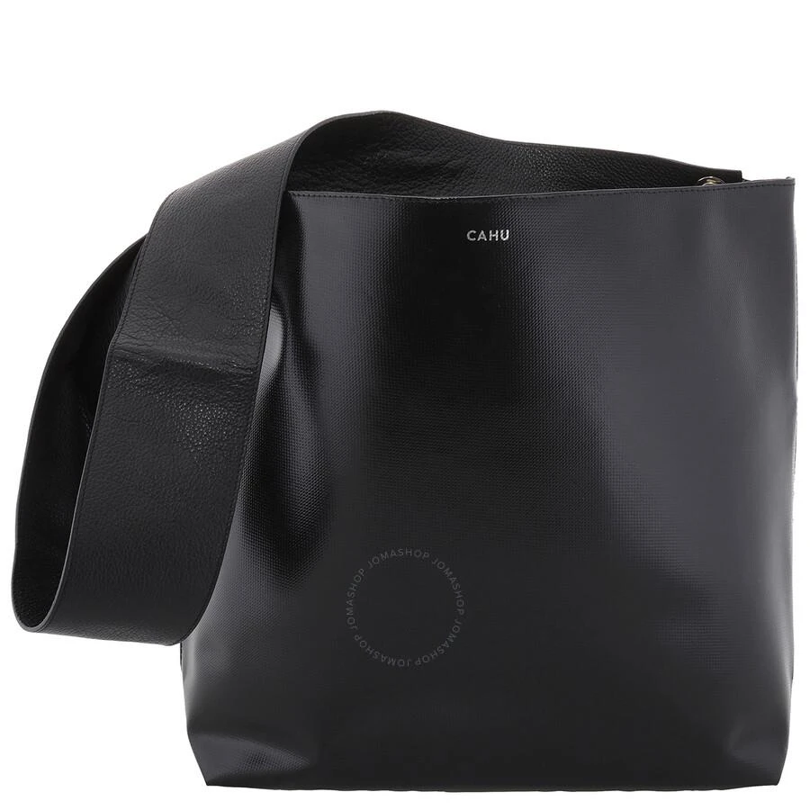 Cahu Black Leather Tote Bag 1