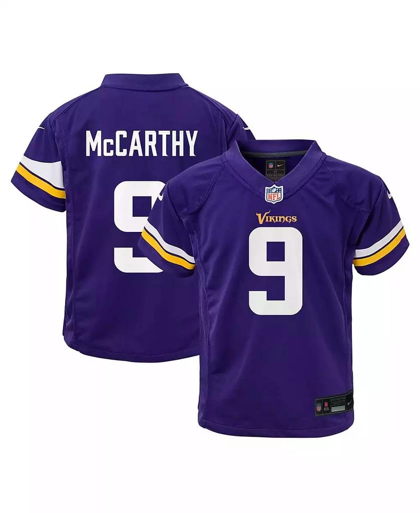NIKE Baby Boys and Girls J.J. McCarthy Purple Minnesota Vikings Team Player Game Jersey 1