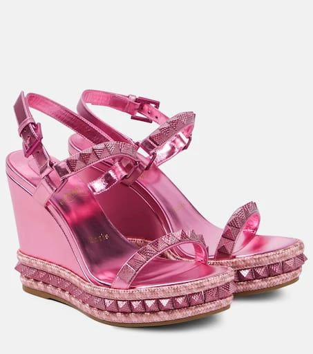 Christian Louboutin Pyraclou 110 leather espadrilles 1