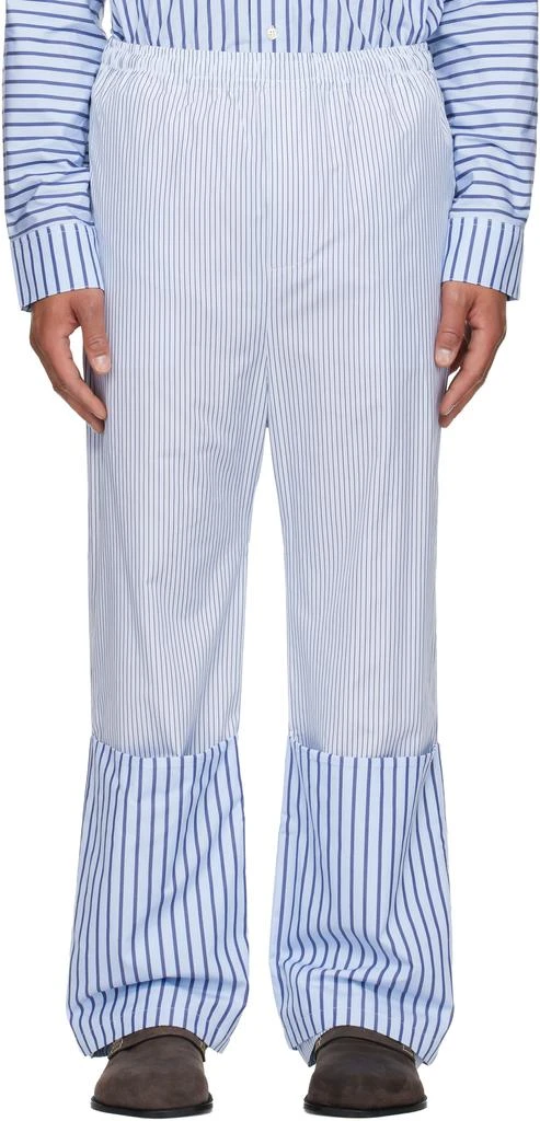 Edward Cuming Blue Turn-Up Trousers