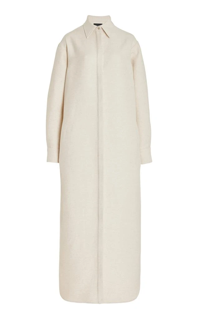 Brandon Maxwell Brandon Maxwell - The Isa Crepe Midi Shirt Dress - Neutral - US 6 - Moda Operandi 1