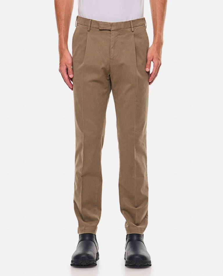 PT01 Pleated Cotton Trousers 1
