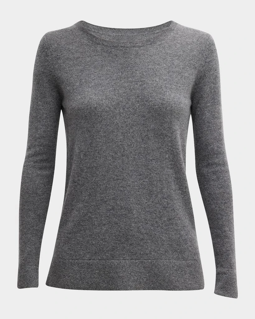 Neiman Marcus Cashmere Basic Crewneck Top 1