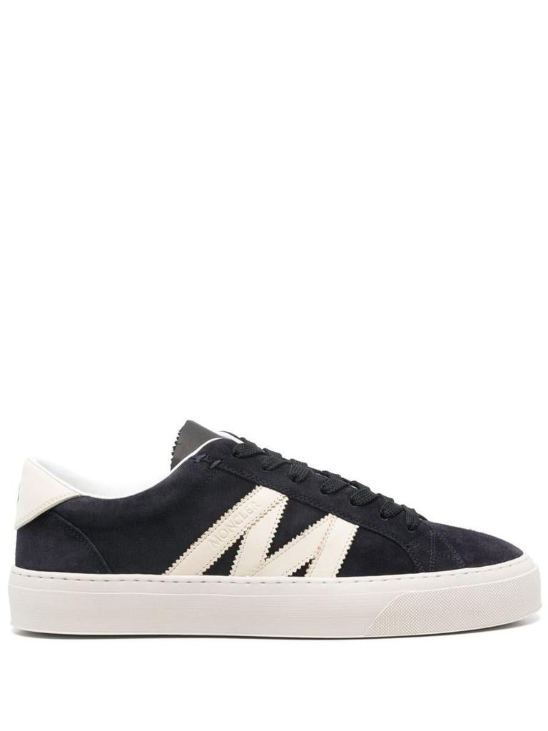 Moncler Moncler Blue Suede Monaco2 Sneakers