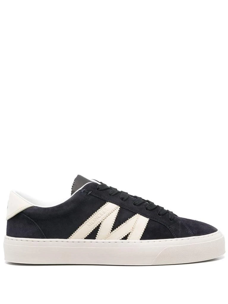 Moncler Moncler Blue Suede Monaco2 Sneakers 1