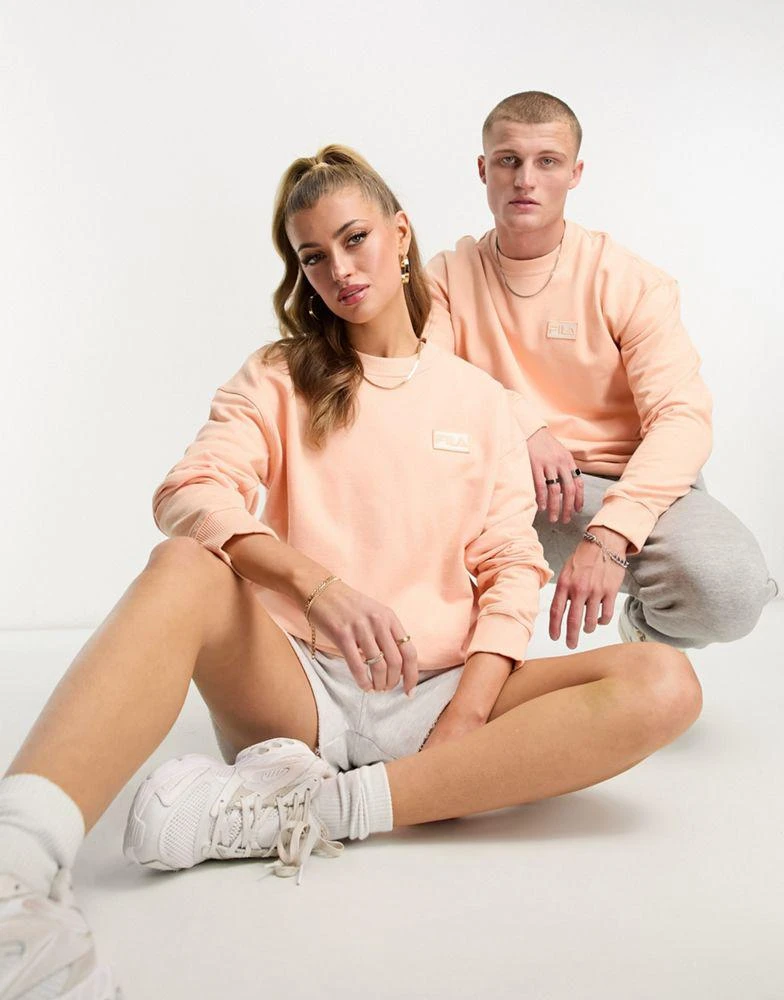 Fila Fila unisex Trev sweatshirt with seam detail in apricot 4