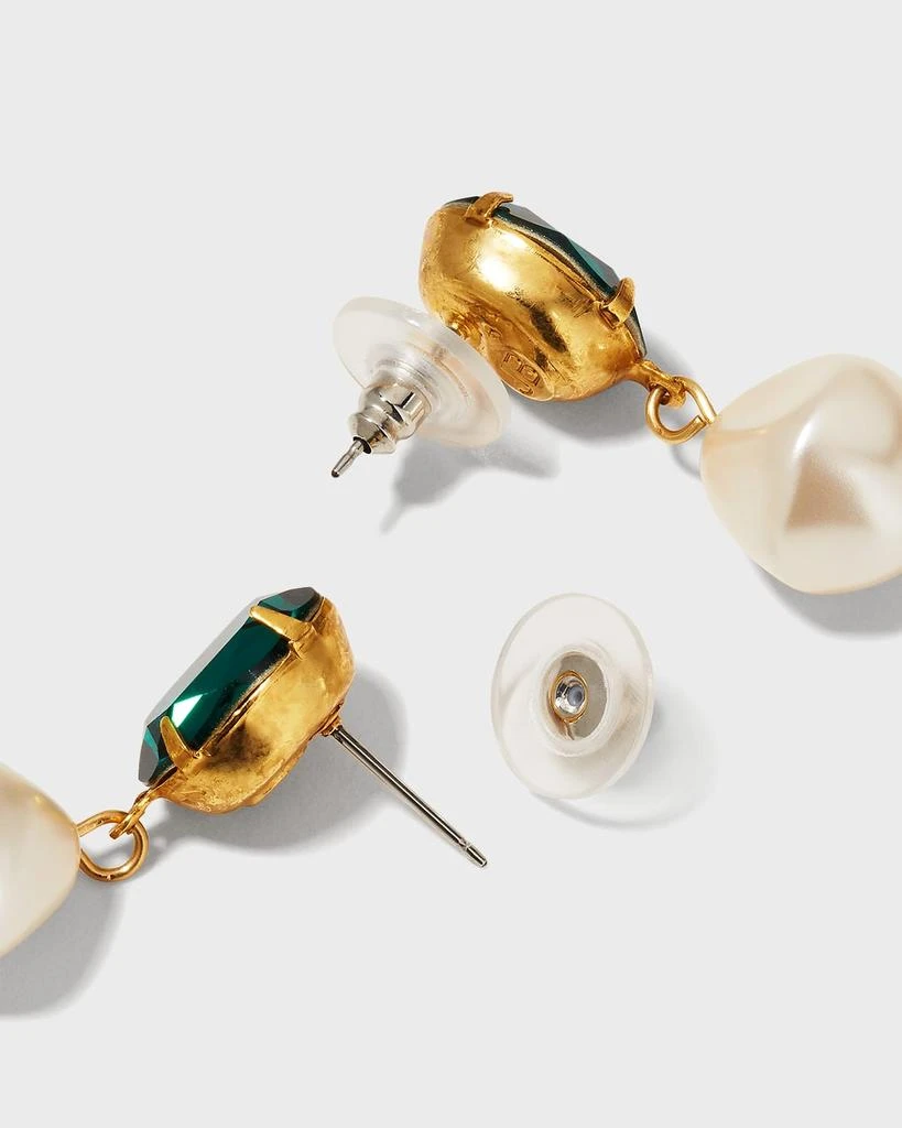Jennifer Behr Tunis Crystal-Pearl Drop Earrings 4