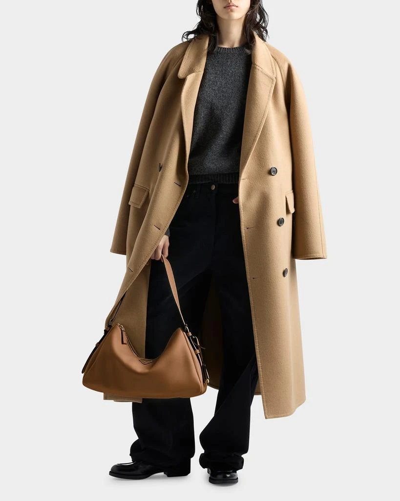 Prada Aimee Large Calfskin Leather Shoulder Bag 5