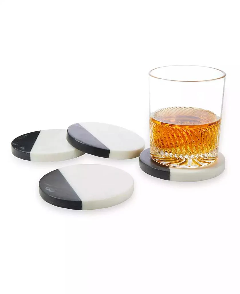 Godinger Marble Coasters 4" Square, Set of 4 3