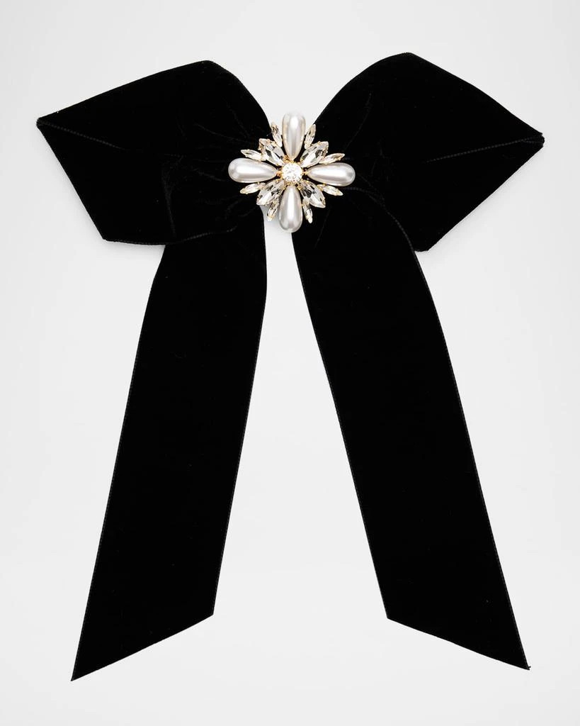 Lelet Ny Annie Large Pearly Crystal Velvet Bow