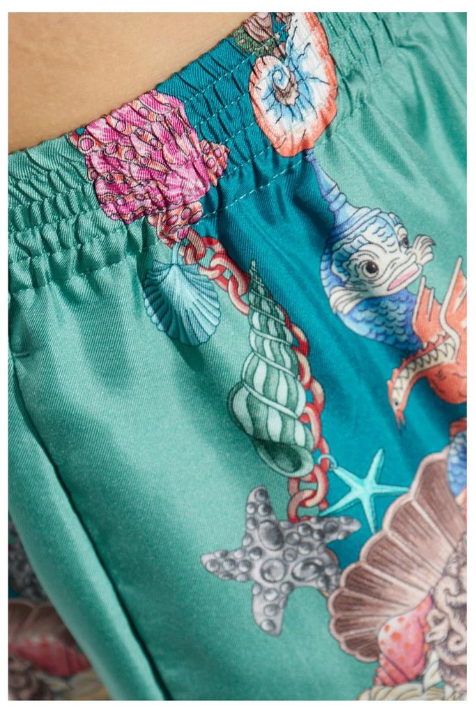 Versace Versace Coral Theatre Printed Elastic-Waist Shorts 5