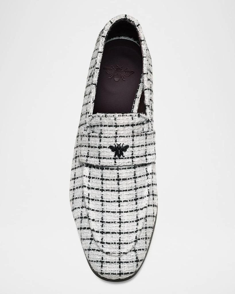 Bougeotte Flaneur Bicolor Tweed Heeled Loafers 3