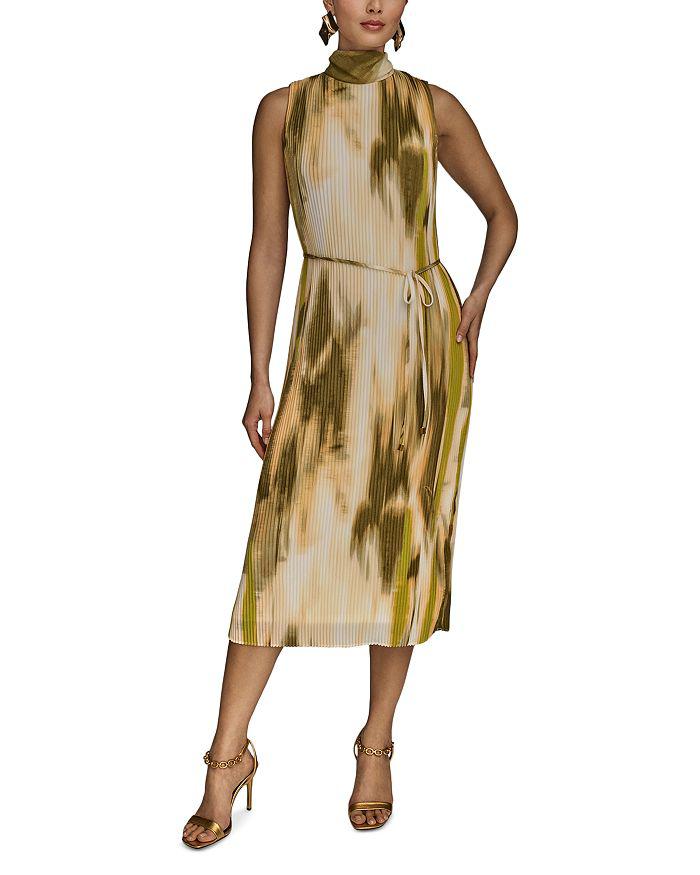 Donna Karan Women's Belted V-Neck Jacquard Ball Gown