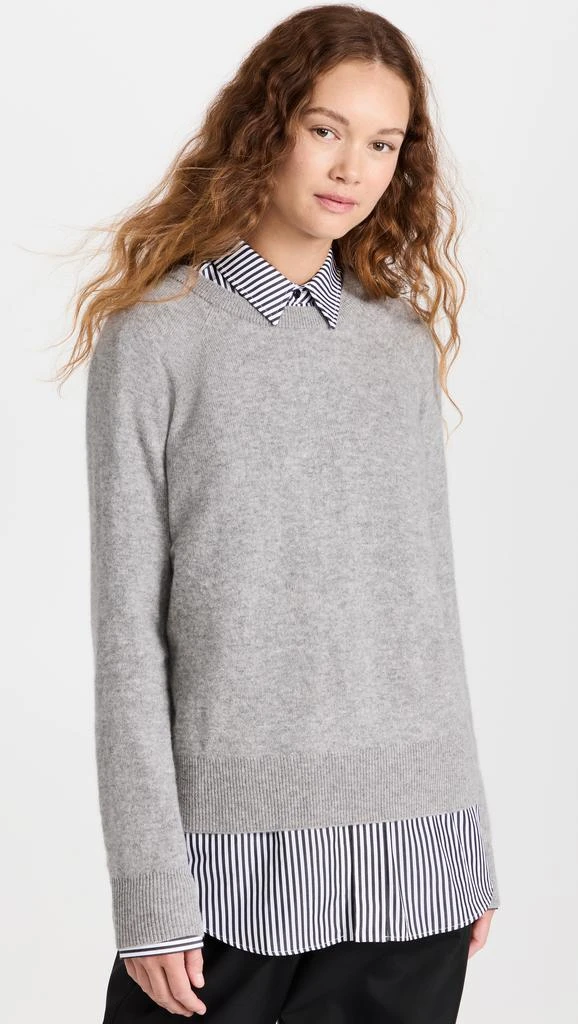 White  Warren Cashmere Long Sleeve Sweatshirt 6