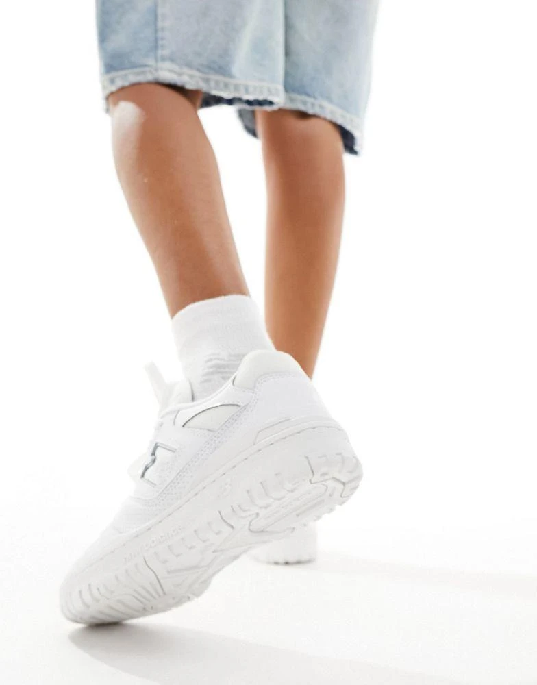 New Balance New Balance 550 patent trainers in triple white 3