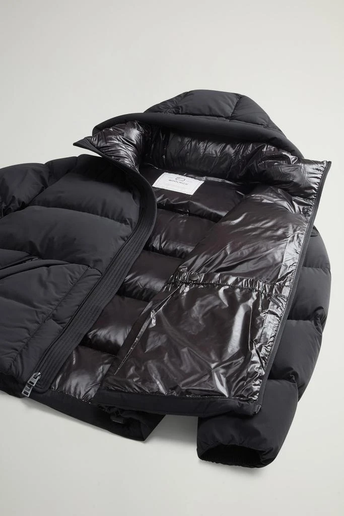 Woolrich Sierra Supreme Down Jacket in Stretch Nylon - Men - Black 10