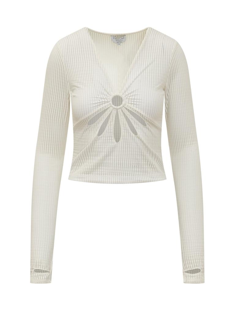 Collina Strada Collina Strada Sheer Sucker Long Sleeve Top