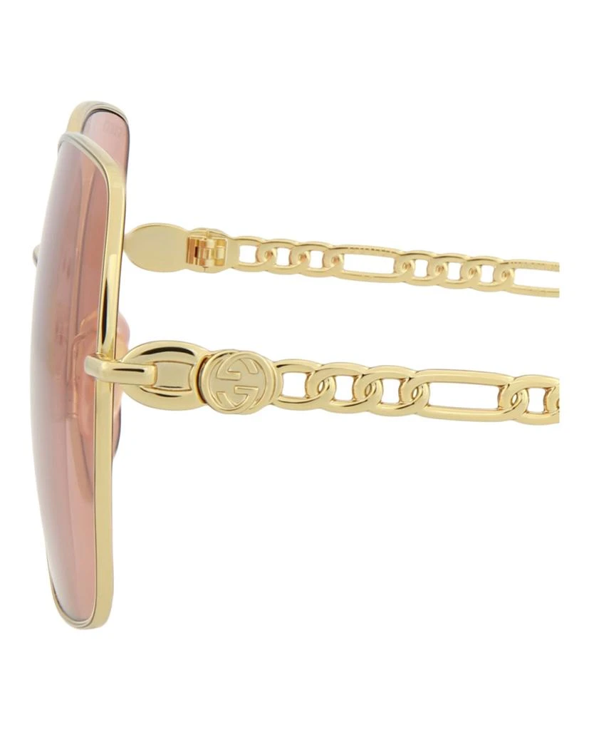 Gucci Square-Frame Metal Sunglasses 4