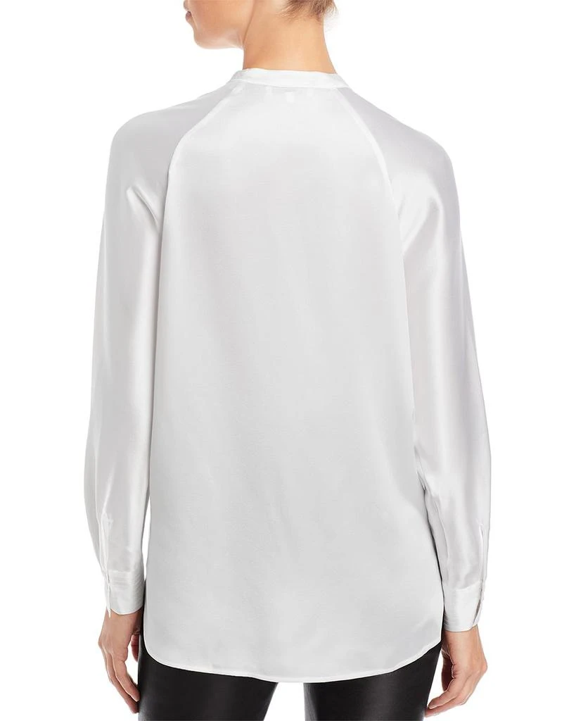 Vince Silk Banded Collar Blouse 2