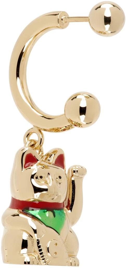 Safsafu Gold Maneki Neko Single Earring 2