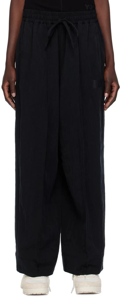 Y-3 Black Pinched Seam Trousers 1