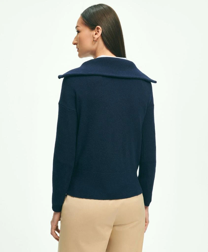 Brooks Brothers Wool Cashmere Half-Zip Sweater 3