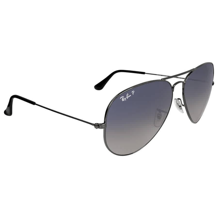 Ray-Ban Ray Ban Aviator Gradient Polarized Blue/Grey Pilot Unisex Sunglasses RB3025 004/78 62