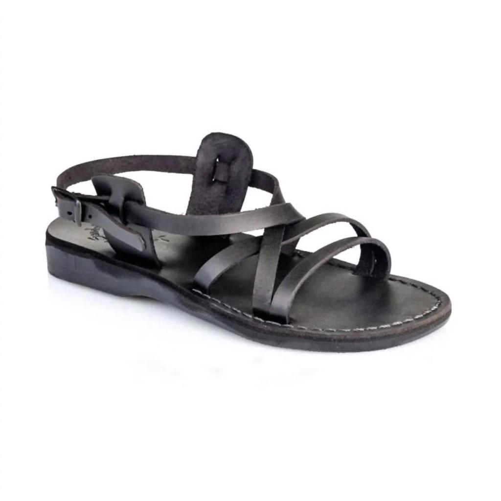 Jerusalem Sandals Tzippora Leather Strappy Slingback Sandal