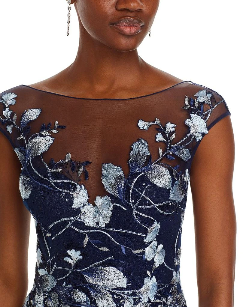 Teri Jon Embroidered Lace Illusion Bodice Gown 2