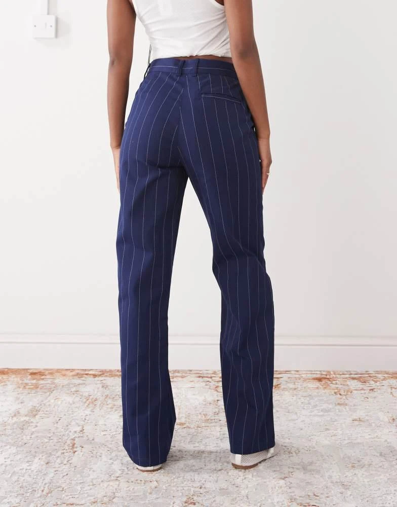 Adidas adidas Originals trousers in navy pinstripe 4